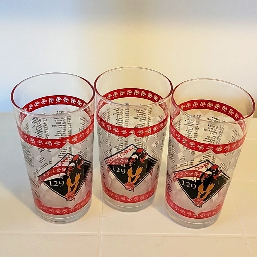 3 2003 Derby Glasses